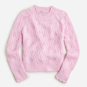 J.Crew Pointelle scallop-trim sweater